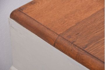 アンティーク家具　アンティークペイント　シンプルな組立て式両袖机 (ニーホールデスク、在宅ワーク、在宅用作業台)