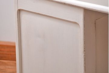 アンティーク家具　アンティークペイント　シンプルな組立て式両袖机 (ニーホールデスク、在宅ワーク、在宅用作業台)