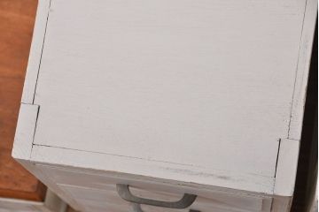 アンティーク家具　アンティークペイント　シンプルな組立て式両袖机 (ニーホールデスク、在宅ワーク、在宅用作業台)