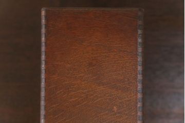 レトロ家具　昭和レトロ 古いナラ材!小さなカードケース (小引き出し、図書館、図書室)