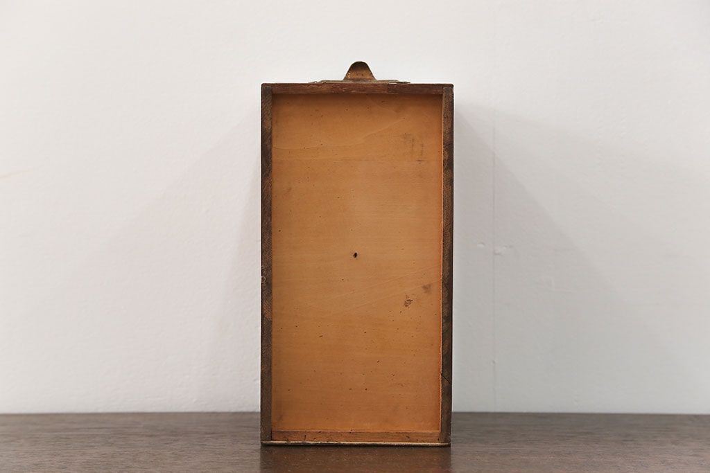 レトロ家具　昭和レトロ 古いナラ材!小さなカードケース (小引き出し、図書館、図書室)