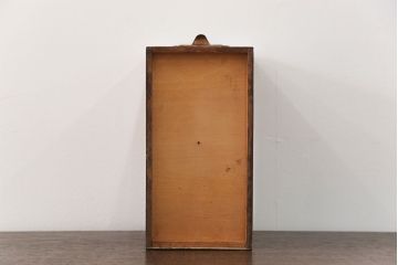 レトロ家具　昭和レトロ 古いナラ材!小さなカードケース (小引き出し、図書館、図書室)