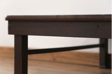 アンティーク家具　古民具・骨董 古い栗材の上質な角ちゃぶ台 (テーブル、座卓)