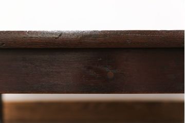アンティーク家具　古民具・骨董 古い栗材の上質な角ちゃぶ台 (テーブル、座卓)