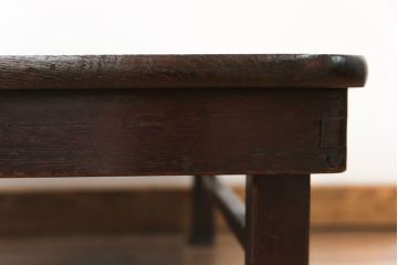 アンティーク家具　古民具・骨董 古い栗材の上質な角ちゃぶ台 (テーブル、座卓)