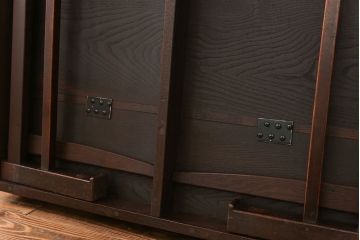 アンティーク家具　古民具・骨董 古い栗材の上質な角ちゃぶ台 (テーブル、座卓)