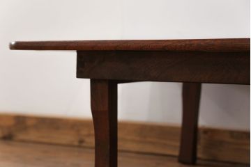 アンティーク家具　古民具・骨董 総欅材の重厚で大振りな角型ちゃぶ台 (テーブル、座卓)