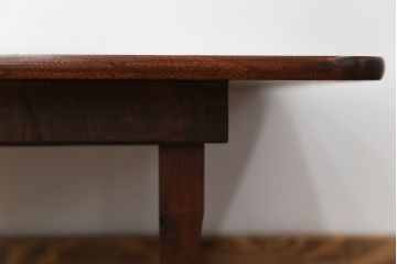 アンティーク家具　古民具・骨董 総欅材の重厚で大振りな角型ちゃぶ台 (テーブル、座卓)