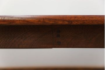 アンティーク家具　古民具・骨董 総欅材の重厚で大振りな角型ちゃぶ台 (テーブル、座卓)