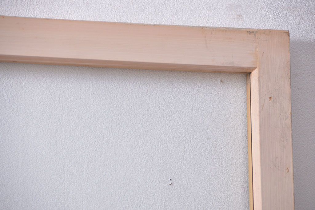 アンティーク　ペンキのはげたシンプルなガラス戸2枚セット (引き戸)