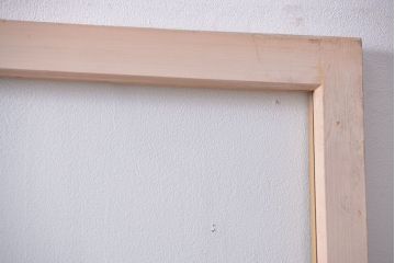 アンティーク　ペンキのはげたシンプルなガラス戸2枚セット (引き戸)