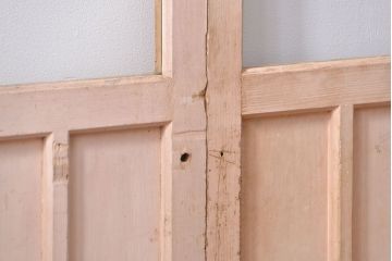 アンティーク　ペンキのはげたシンプルなガラス戸2枚セット (引き戸)