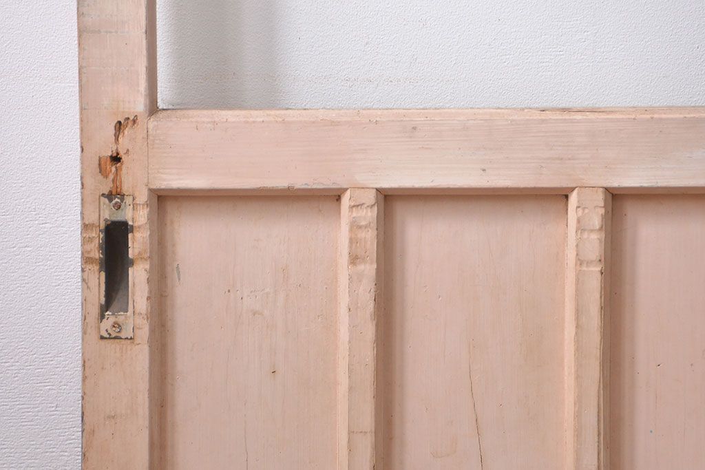 アンティーク　ペンキのはげたシンプルなガラス戸2枚セット (引き戸)