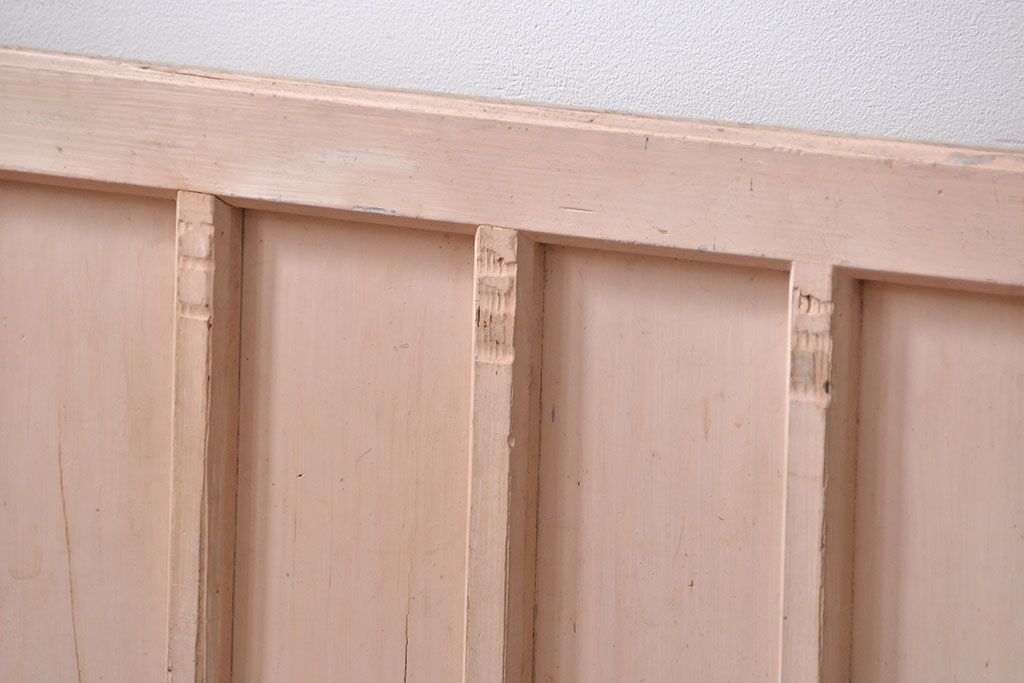 アンティーク　ペンキのはげたシンプルなガラス戸2枚セット (引き戸)