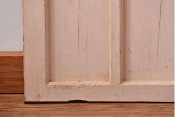 アンティーク　ペンキのはげたシンプルなガラス戸2枚セット (引き戸)