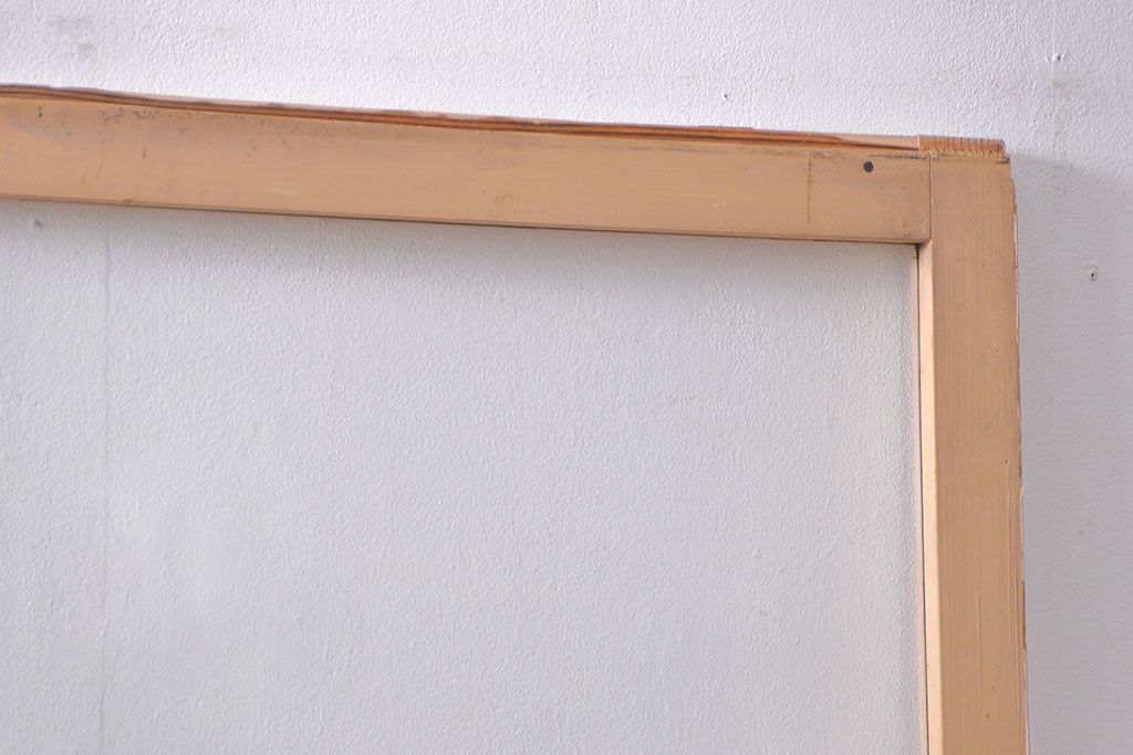 アンティーク　ペンキのはげたシンプルなガラス戸2枚セット (引き戸)