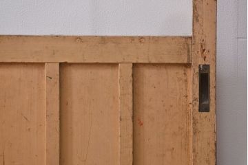 アンティーク　ペンキのはげたシンプルなガラス戸2枚セット (引き戸)