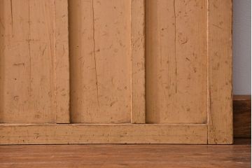 アンティーク　ペンキのはげたシンプルなガラス戸2枚セット (引き戸)