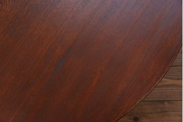 レトロ家具　昭和レトロ 古い栓材の丸型ちゃぶ台 (テーブル、机)