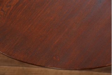 レトロ家具　昭和レトロ 古い栓材の丸型ちゃぶ台 (テーブル、机)