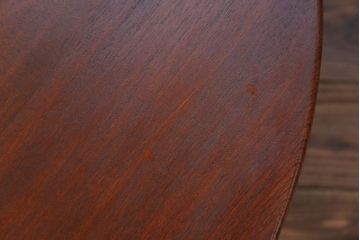 レトロ家具　昭和レトロ 古い栓材の丸型ちゃぶ台 (テーブル、机)