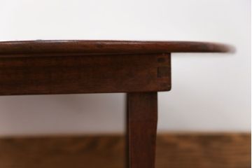 レトロ家具　昭和レトロ 古い栓材の丸型ちゃぶ台 (テーブル、机)