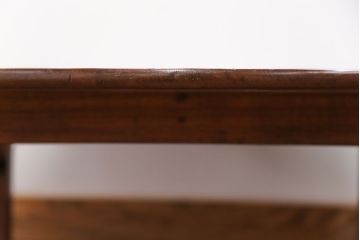 レトロ家具　昭和レトロ 古い栓材の丸型ちゃぶ台 (テーブル、机)