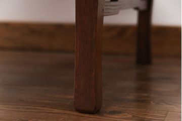 レトロ家具　昭和レトロ 古い栓材の丸型ちゃぶ台 (テーブル、机)