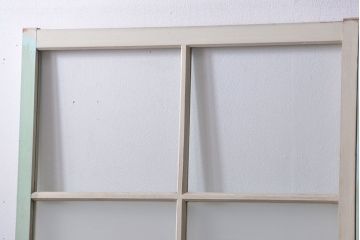 アンティーク ペンキのはげたガラス戸2枚セット(引き戸)
