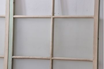 アンティーク ペンキのはげたガラス戸2枚セット(引き戸)