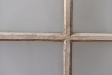 アンティーク ペンキのはげたガラス戸2枚セット(引き戸)