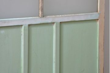 アンティーク ペンキのはげたガラス戸2枚セット(引き戸)