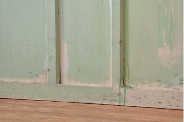 アンティーク ペンキのはげたガラス戸2枚セット(引き戸)