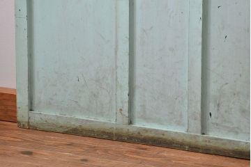 アンティーク ペンキのはげたガラス戸2枚セット(引き戸)