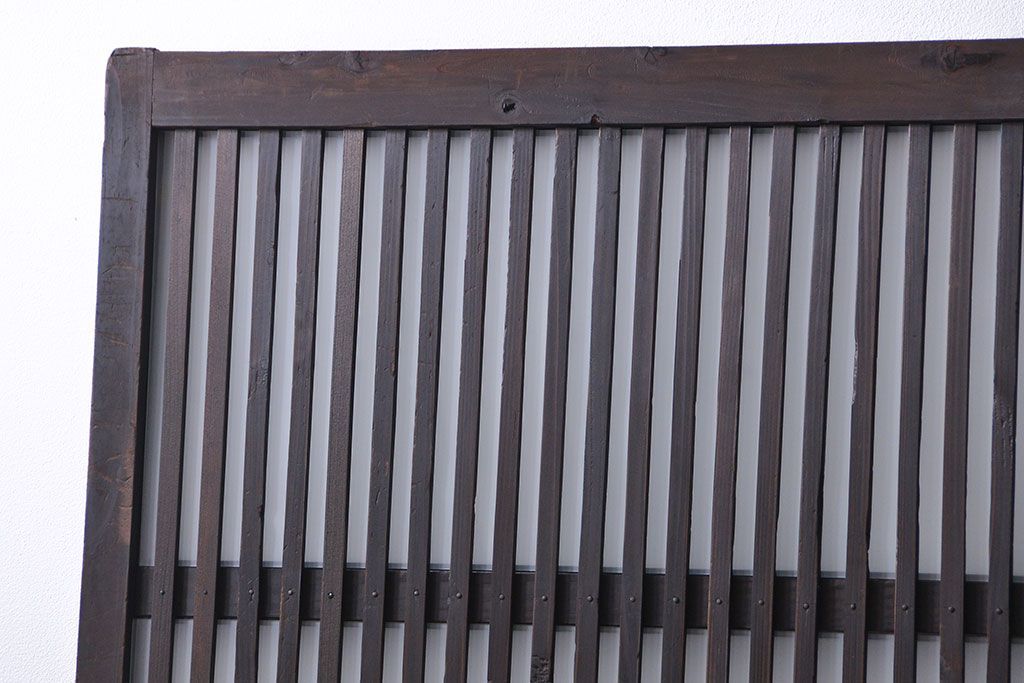 古民具・骨董 古いガラス格子戸2枚セット(和風建具)