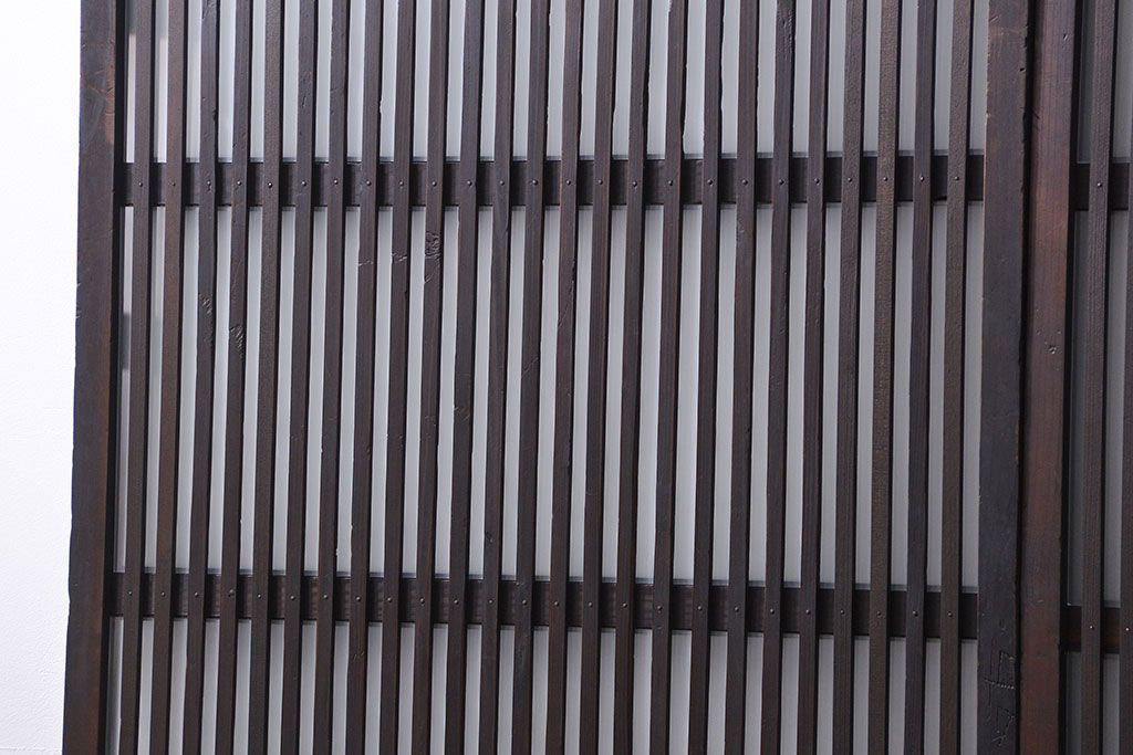 古民具・骨董 古いガラス格子戸2枚セット(和風建具)