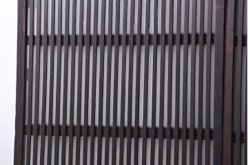 古民具・骨董 古いガラス格子戸2枚セット(和風建具)