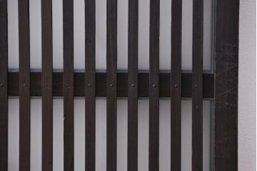 古民具・骨董 古いガラス格子戸2枚セット(和風建具)