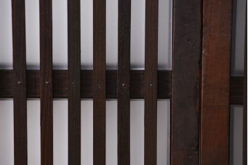 古民具・骨董 古いガラス格子戸2枚セット(和風建具)