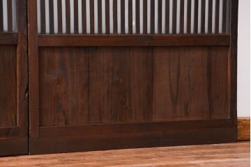 古民具・骨董 古いガラス格子戸2枚セット(和風建具)