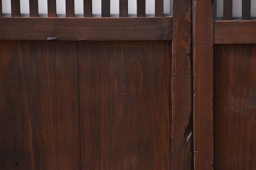 古民具・骨董 古いガラス格子戸2枚セット(和風建具)