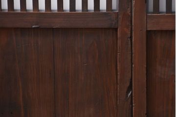 古民具・骨董 古いガラス格子戸2枚セット(和風建具)
