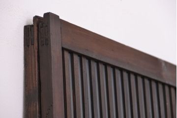 古民具・骨董 古いガラス格子戸2枚セット(和風建具)