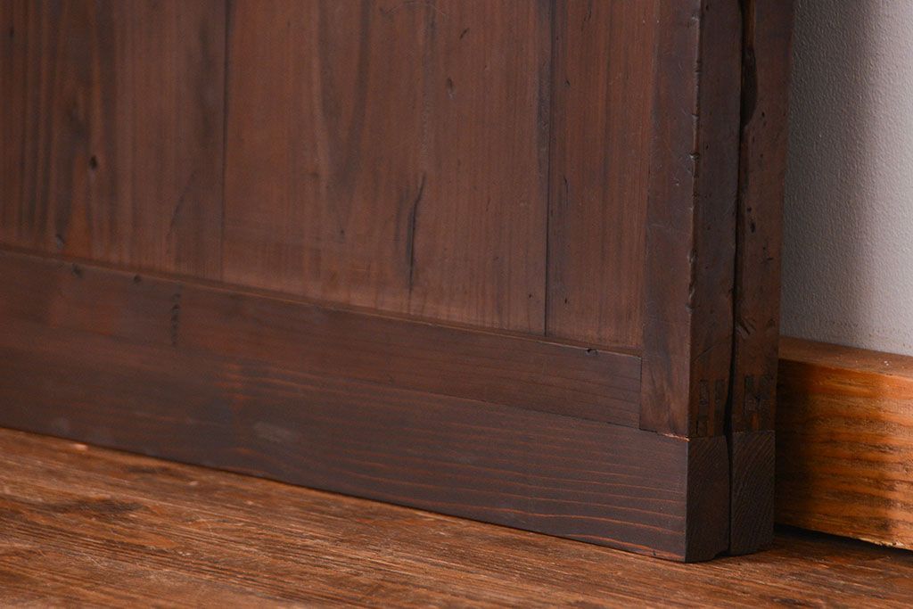 古民具・骨董 古いガラス格子戸2枚セット(和風建具)