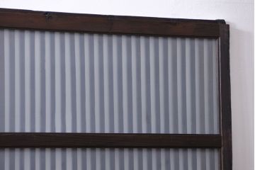 古民具・骨董 古いガラス格子戸2枚セット(和風建具)