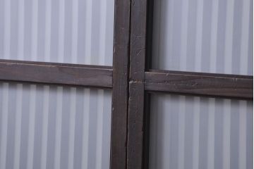 古民具・骨董 古いガラス格子戸2枚セット(和風建具)