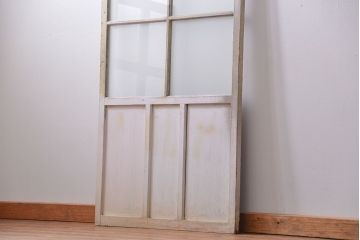 アンティーク ペンキのはげたガラス戸1枚(引き戸)