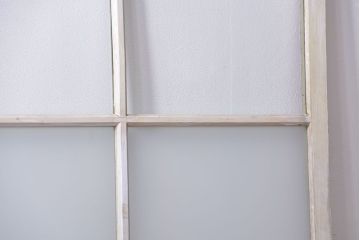 アンティーク ペンキのはげたガラス戸1枚(引き戸)