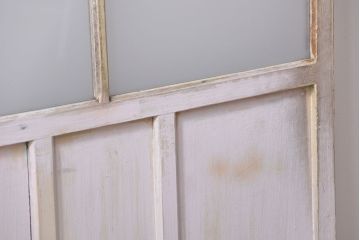 アンティーク ペンキのはげたガラス戸1枚(引き戸)
