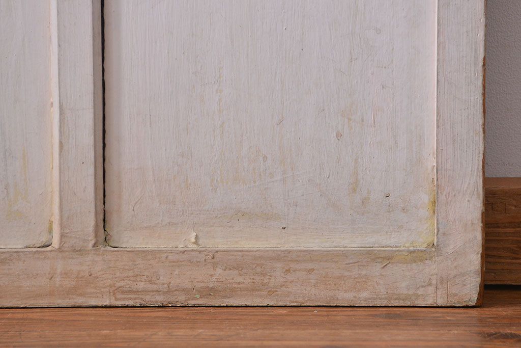 アンティーク ペンキのはげたガラス戸1枚(引き戸)